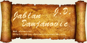 Jablan Damjanović vizit kartica